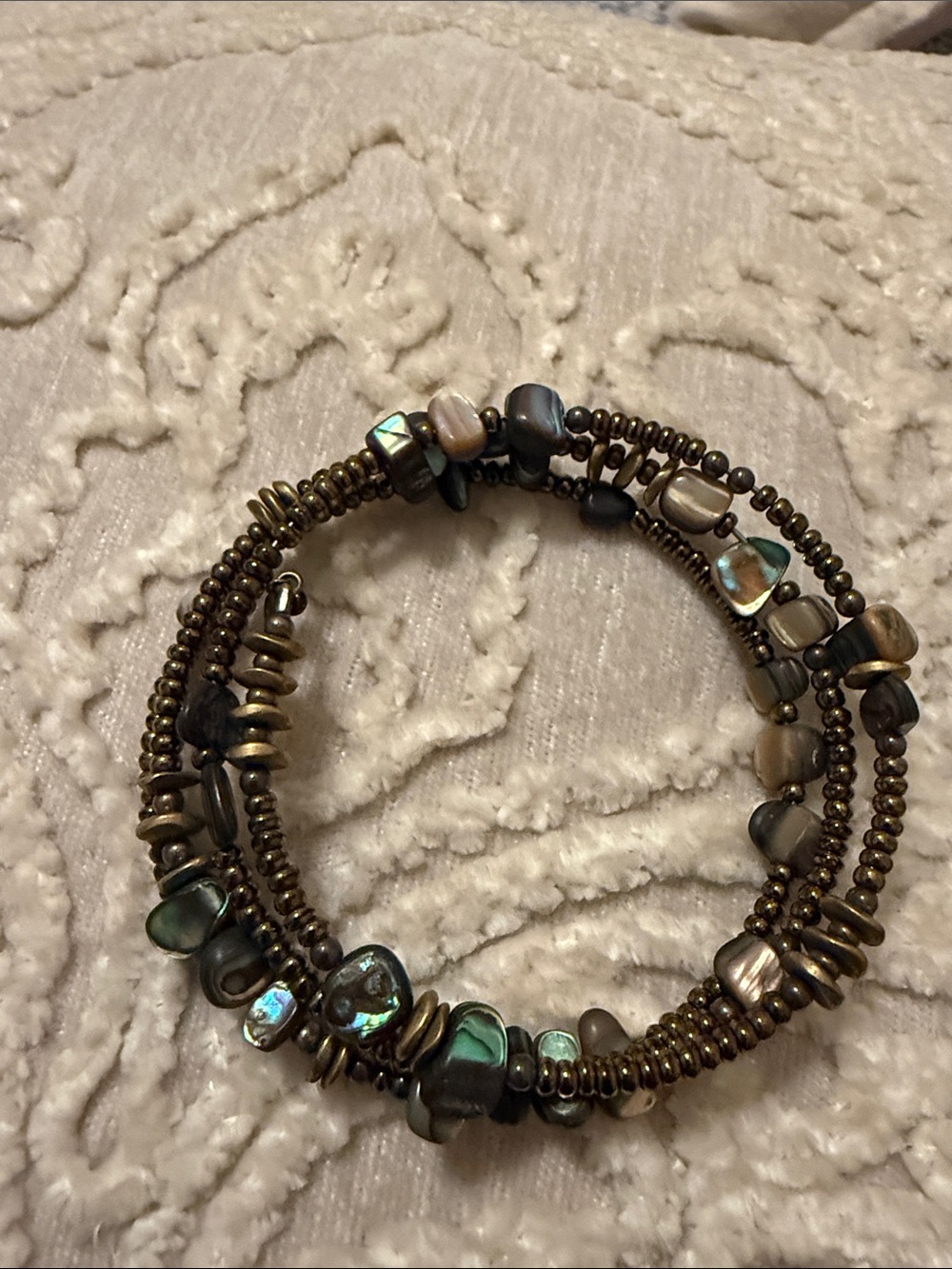 Silpada Iridescent Brown and Green Wrap Bracelet
